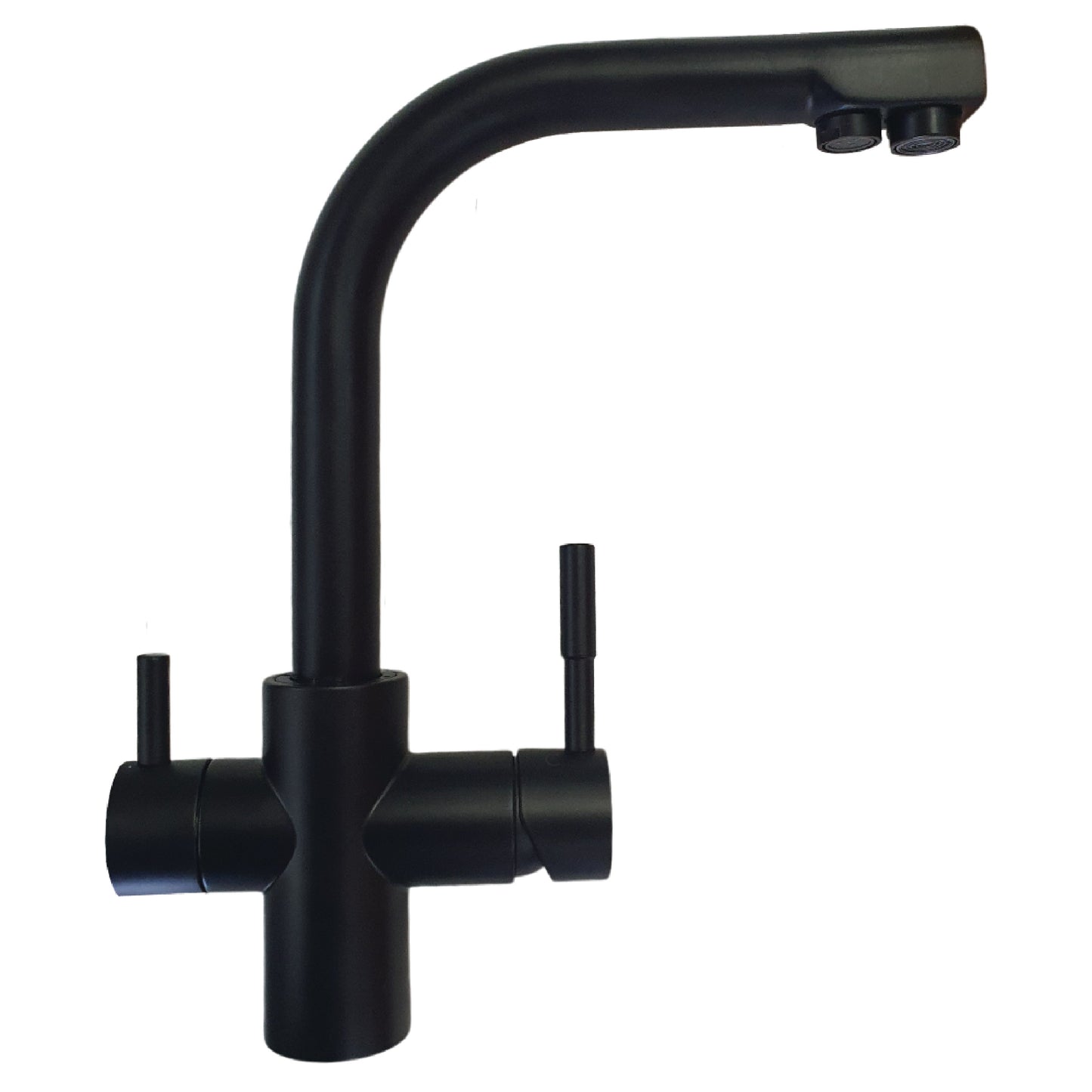 AquaCo Matte Black L Shape 3 Way Mixer