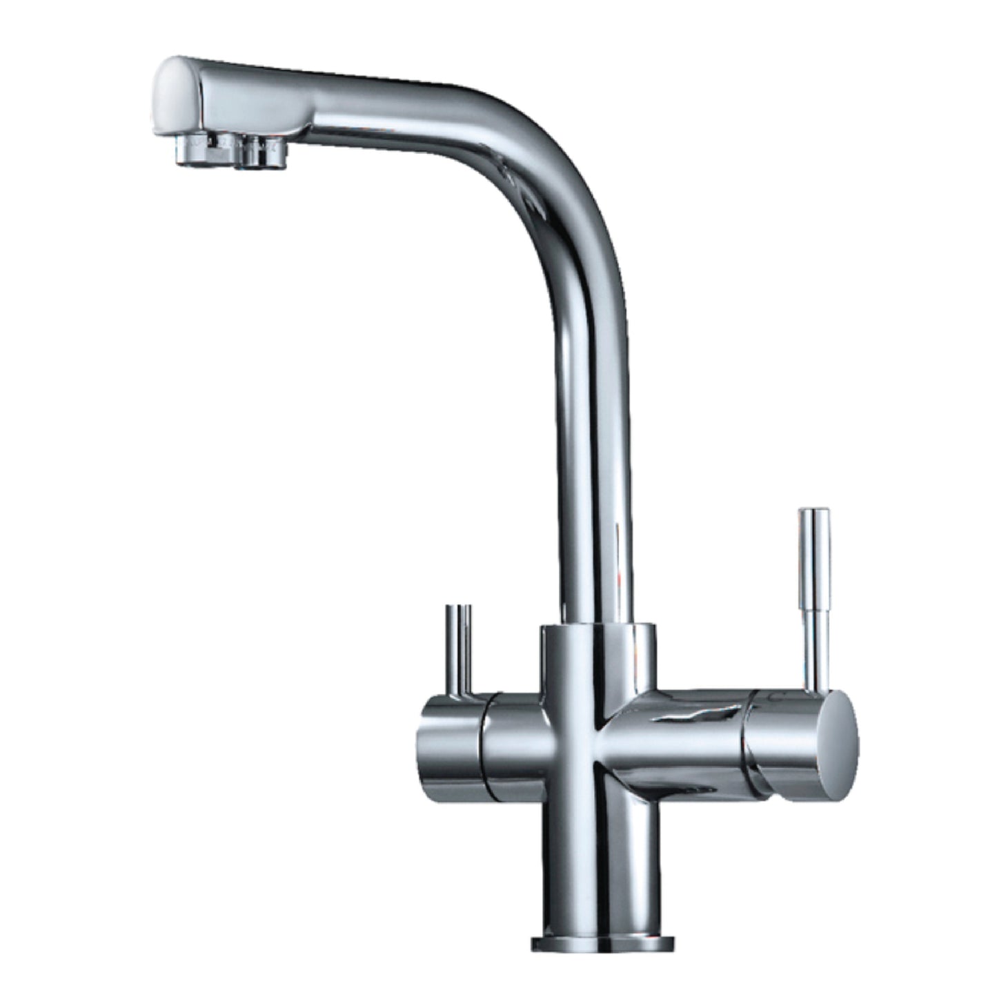 Chrome L Shape 3 Way Mixer with LED Filter Change Reminder