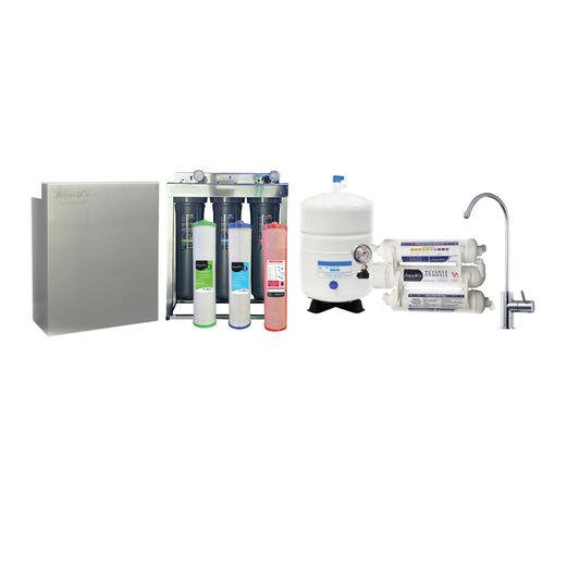 Pinacle" 3 Stage Whole Home + Compact RO System