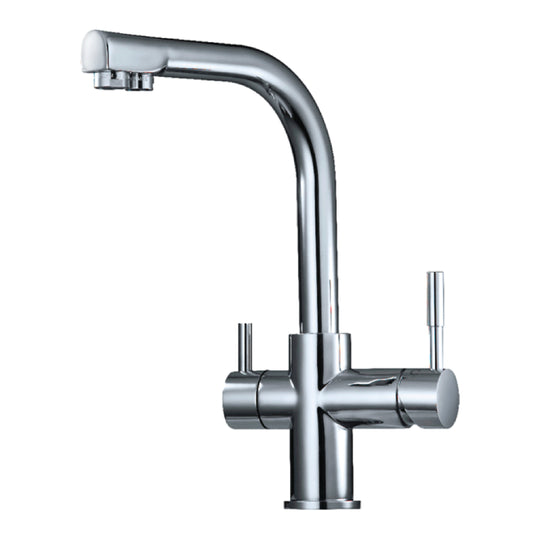 Chrome L Shape 3 Way Mixer with LED Filter Change Reminder